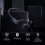Shokz OpenRun Wireless Bluetooth USB-C IP67 Open-Ear Headphones - Black