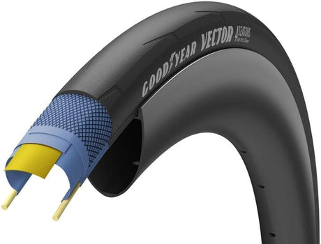 Goodyear Vector Four Seasons Tubeless Bike Tyre 700x32c 32-622 - Black