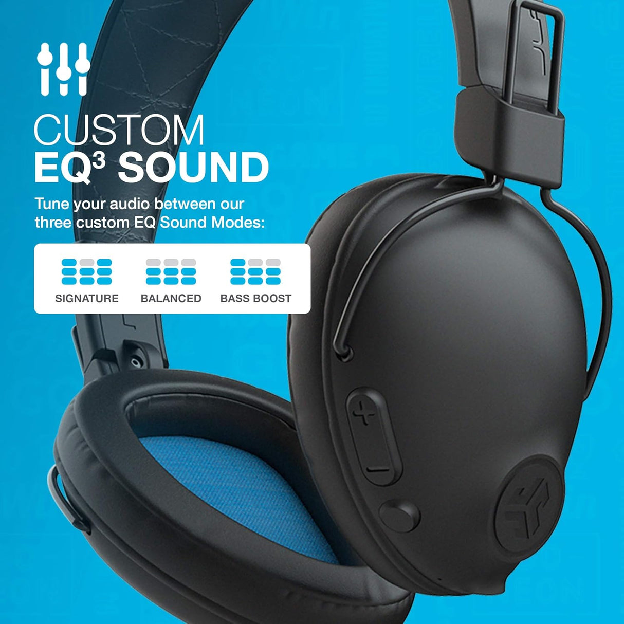 JLab Studio Pro Wireless Bluetooth Faux Leather Over Ear Headphones - Black