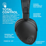 JLab Studio Pro Wireless Bluetooth Faux Leather Over Ear Headphones - Black