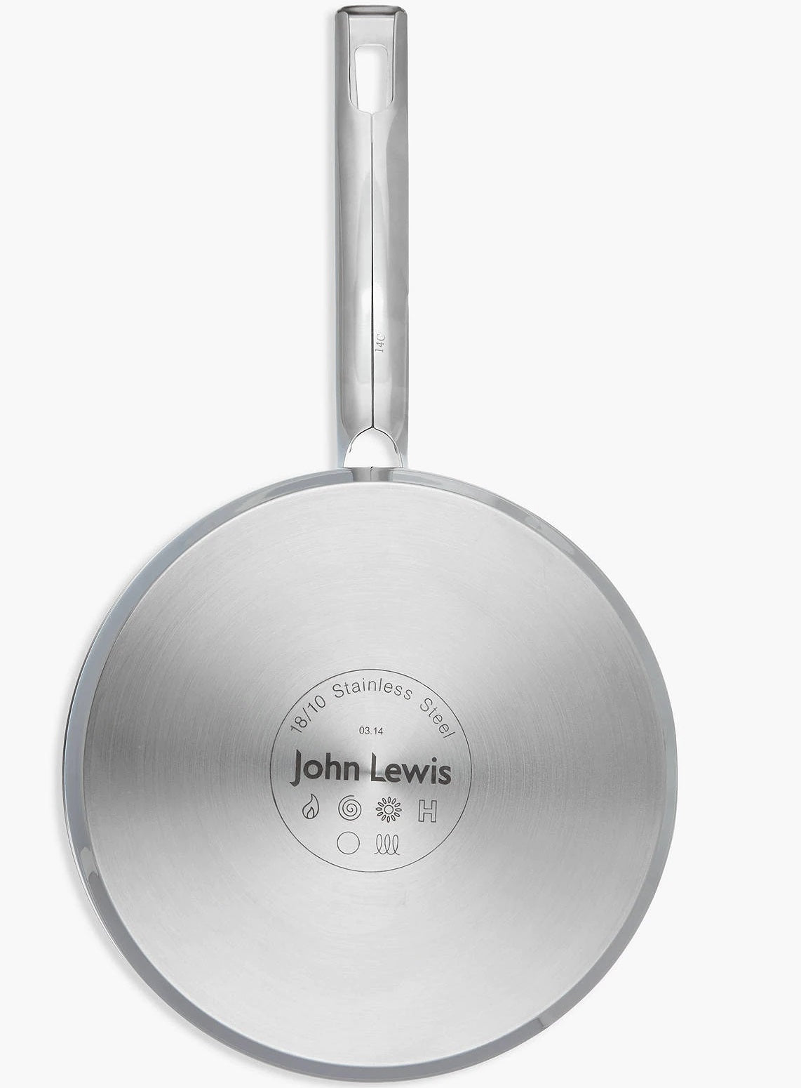 John Lewis Classic Stainless Steel Lidded Saucepan 3 Piece Set