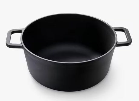 Skottsberg Cast Iron 28cm 5.5L Oven Safe Casserole Dish & Lid - Black