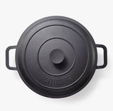 Skottsberg Cast Iron 28cm 5.5L Oven Safe Casserole Dish & Lid - Black