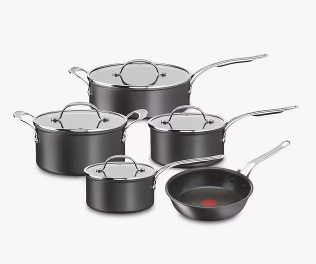 Jamie Oliver by Tefal Hard Anodised Aluminium Non-Stick 5 Piece Pan Set