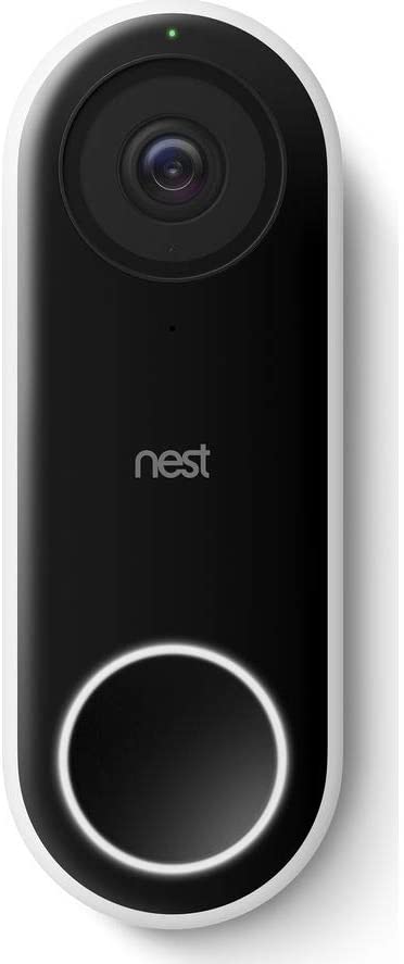 Google NC5100GB Nest Wired Motion Sound 160º Video Ring Doorbell - Black - Kazoop 