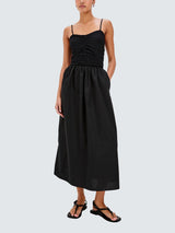 Rails Women's Fisher Open Neck Sleeveless A-Line Midi Dress - Black - M