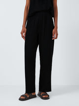 Rails Leon Women's Cotton Mid Rise Straight Cropped Trousers - Black - L