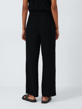 Rails Leon Women's Cotton Mid Rise Straight Cropped Trousers - Black - L