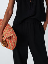 Rails Leon Women's Cotton Mid Rise Straight Cropped Trousers - Black - L