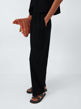 Rails Leon Women's Cotton Mid Rise Straight Cropped Trousers - Black - L