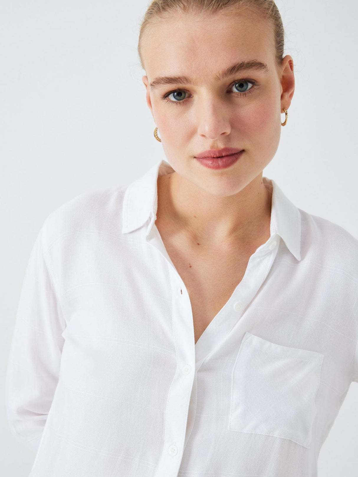 Rails Womens Regular Fit Classic Collar Hunter Rayon Shirt Ivory - Size XL