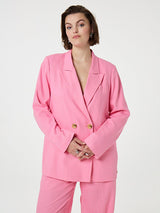 Fabienne Chapot Women's Reggy Linen Rich Blazer - Pink Glow XXL/EU  44
