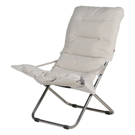 Fiam Fiesta Outdoor Garden Patio Adjustable Reclining Soft Armchair - Cream - Kazoop 