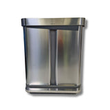 Simplehuman Recycling Liner Pocket Pedal Bin Brushed - Stainless Steel - 58L