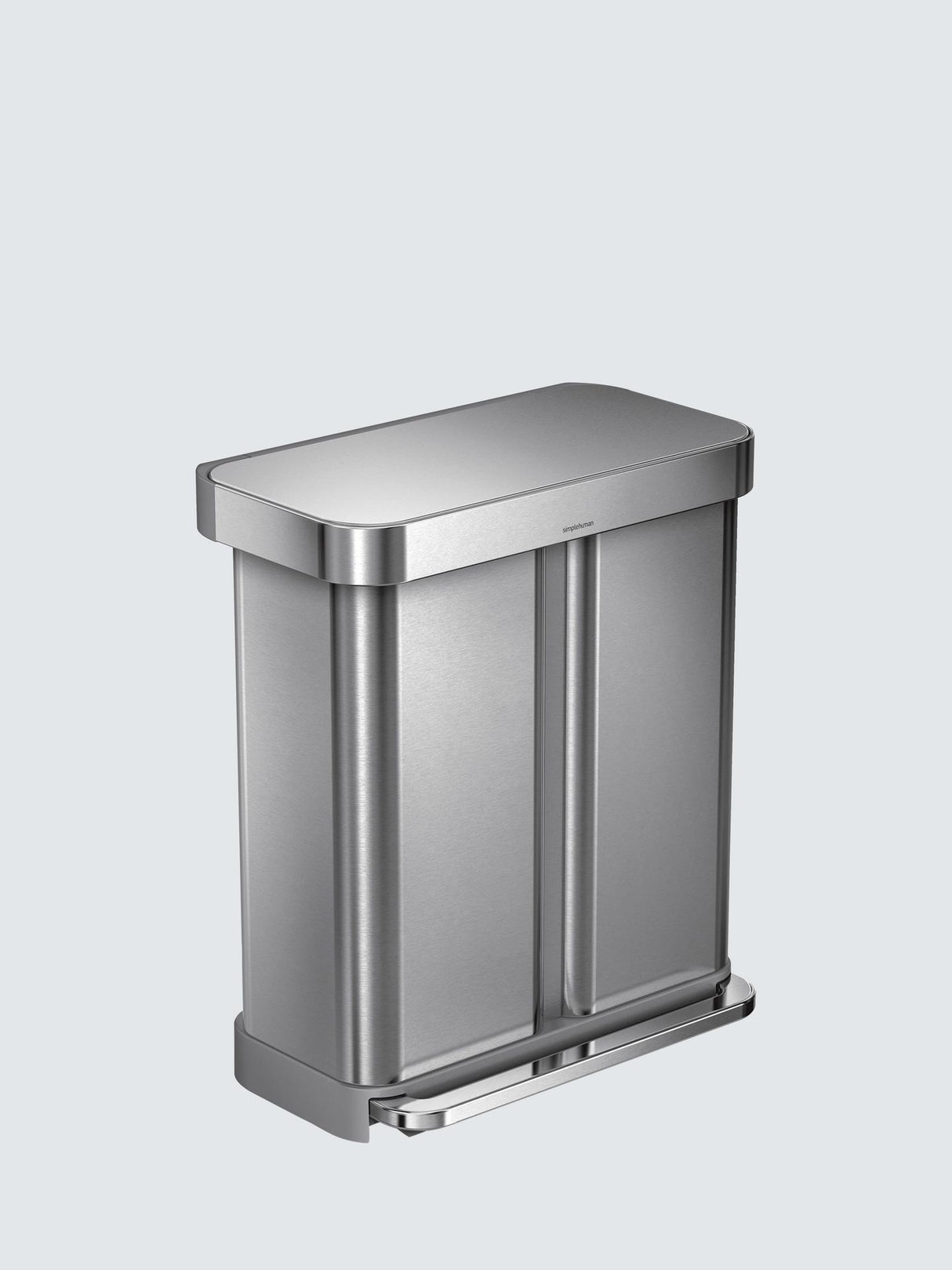 Simplehuman Recycling Liner Pocket Pedal Bin Brushed - Stainless Steel - 58L