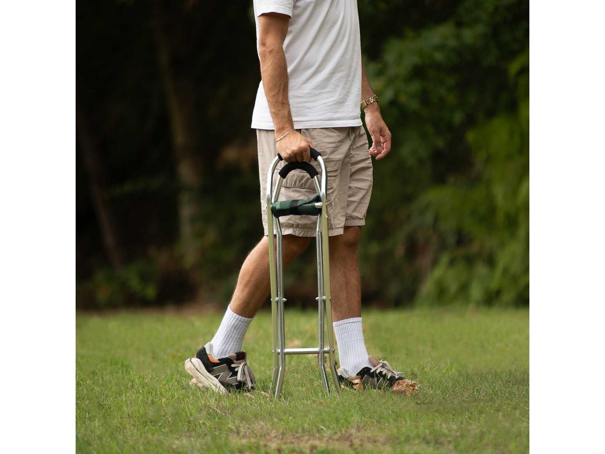 Leisurewize Aluminium Frame Padded Handles 86cm Folding Walking Stick Seat