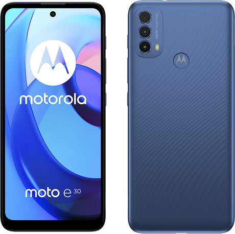 Motorola Moto e30 Dual-SIM 32GB Unlocked 4G SIM-Free Smartphone - Blue - Kazoop 