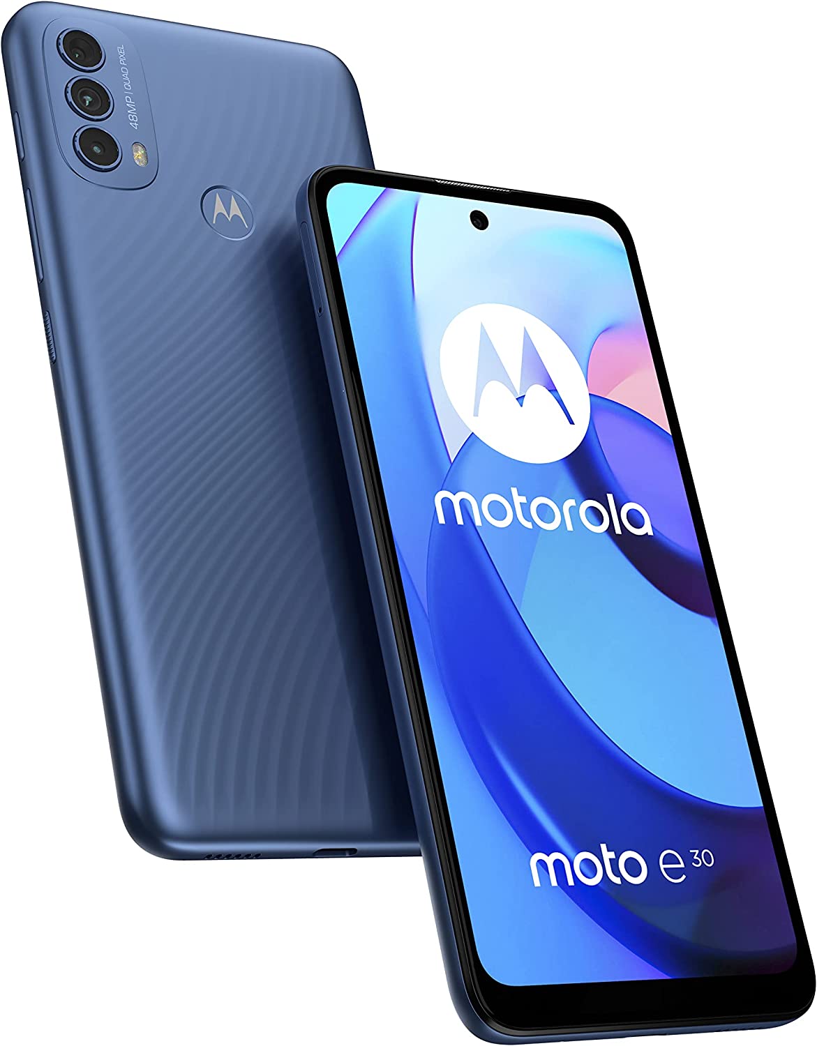 Motorola Moto e30 Dual-SIM 32GB Unlocked 4G SIM-Free Smartphone - Blue - Kazoop 