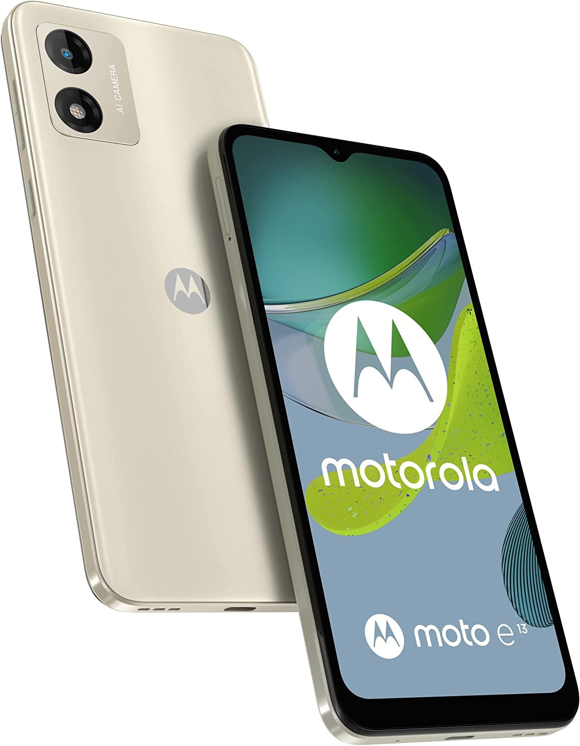Motorola Moto E13 64GB Smartphone 4G 6.5'' Unlocked SIM-Free - Creamy White - Kazoop 