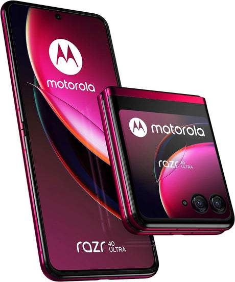 Motorola Razr 40 Ultra Foldable 5G 256GB Smartphone Dual-SIM Free Magenta - Kazoop 