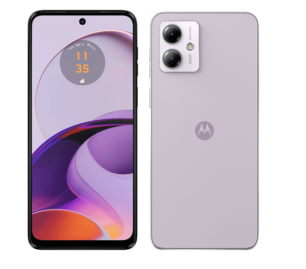Motorola Moto G14 128GB 4G Smartphone Dual-SIM 4GB RAM Unlocked - Pale Lilac - Kazoop 
