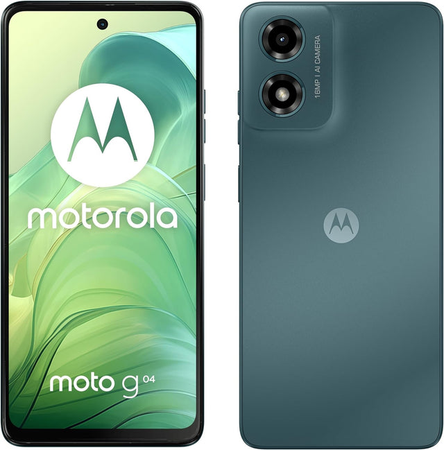 Motorola Moto G04 Smartphone 6.6'' 64GB Unlocked SIM-Free - Sea Green - Kazoop 