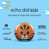 Amazon Echo Dot Kids 4th Gen Smart Speaker with Parental Controls - Tiger - Kazoop 