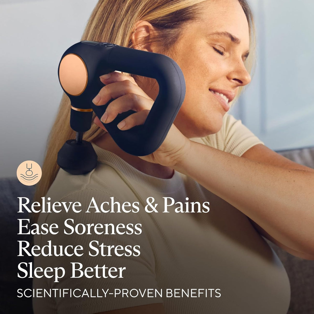 Therabody Theragun Sense Percussion Massage Gun with 4 Attachments - Black