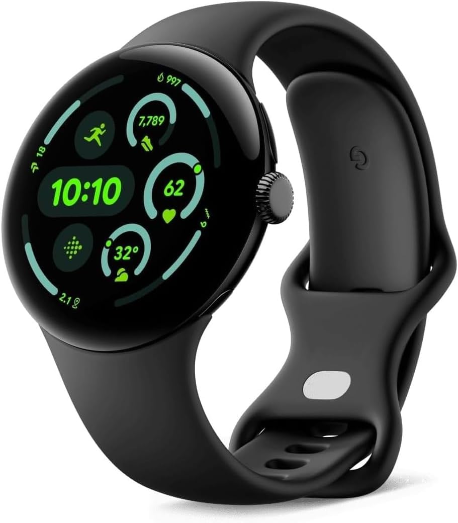 Google Pixel Watch 3 45mm Heart Rate Tracker Smartwatch - Obsidian Black