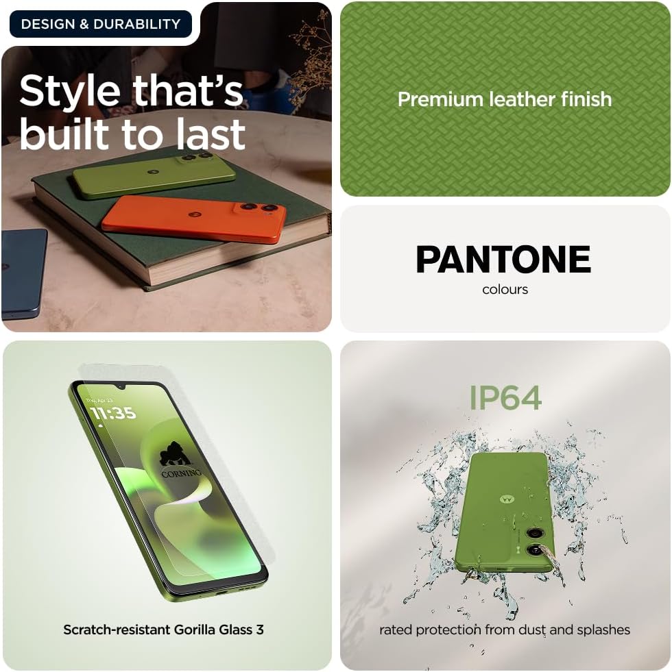 Motorola Moto G06 4G Smartphone 64GB Unlocked Dual-SIM - Pantone Tendril