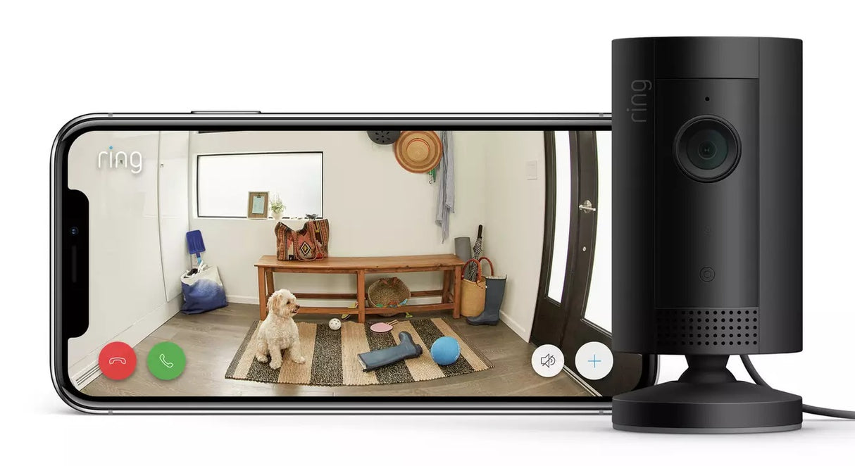 Ring Indoor Cam Full HD 1080p WiFi Security Camera - Black - Kazoop 