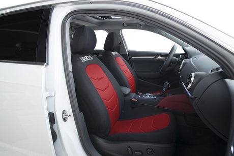 Sparco SPC1019RS 11-Piece Polyester Car Seat Cover Set S-Line Corsa - Red