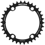 Rotor ROT631548 Aluminium Chainring - BCD 110x4 Round  Inside - Black