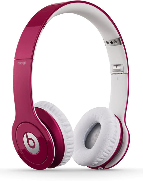 Beats by Dr. Dre Solo HD Wired On-Ear Headphones - Pink/White - Kazoop 