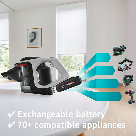 Bosch Unlimited Serie 8 BCS8224GB ProHome Vacuum Cleaner - White/Black - Kazoop 