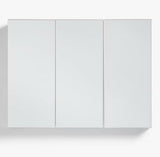 John Lewis White Gloss Soft Close Triple Mirrored Bathroom Cabinet - White