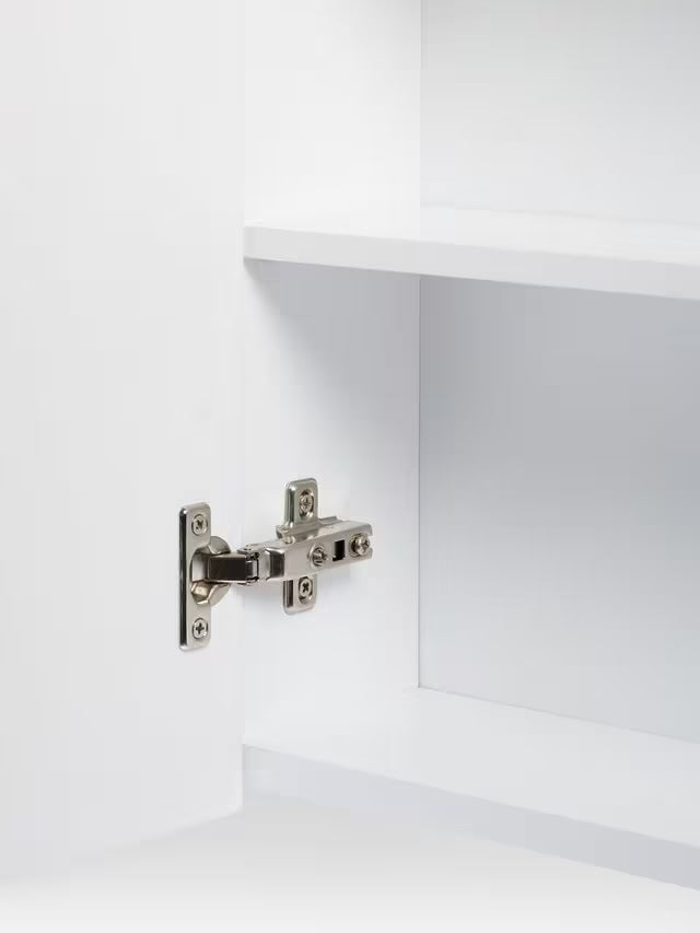 John Lewis White Gloss Soft Close Triple Mirrored Bathroom Cabinet - White