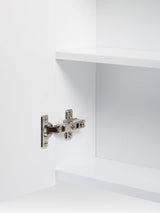 John Lewis White Gloss Soft Close Triple Mirrored Bathroom Cabinet - White