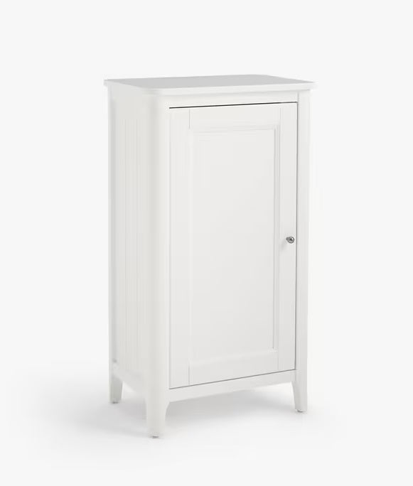 John Lewis Portsman White Bathroom Single Towel Cupboard 83.2 x 46 x 32.5cm