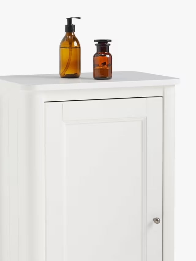 John Lewis Portsman White Bathroom Single Towel Cupboard 83.2 x 46 x 32.5cm