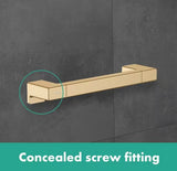 Hansgrohe AddStoris Wall-Mounted 35.5cm Bathroom Grab Rail - Brushed Bronze