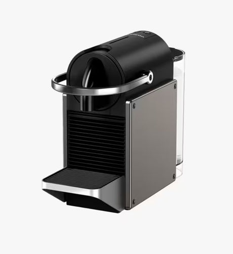 Nespresso by Krups XN306T40 Pixie Capsule Coffee Machine - Titanium/Black - Kazoop 