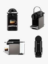 Nespresso by Krups XN306T40 Pixie Capsule Coffee Machine - Titanium/Black - Kazoop 