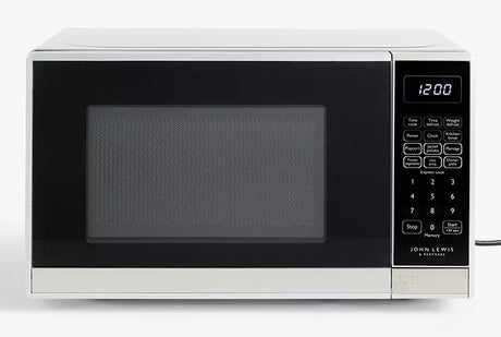 John Lewis & Partners JLSMWO08 800W 20L Microwave - Stainless Steel - Kazoop 