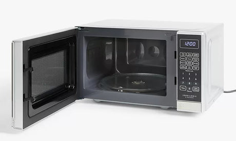 John Lewis & Partners JLSMWO08 800W 20L Microwave - Stainless Steel - Kazoop 