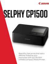 Canon SELPHY CP1500 3.5'' Display Wireless Portable Photo Printer - Black