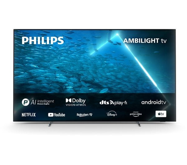 Philips Ambilight 55OLED707 55" OLED HDR 4K Ultra HD Smart TV with Freeview