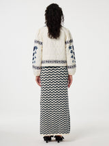 Fabienne Chapot Womens Simon Padded Tie Dye Jacket Warm White - Size Medium