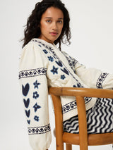 Fabienne Chapot Womens Simon Padded Tie Dye Jacket Warm White - Size Medium