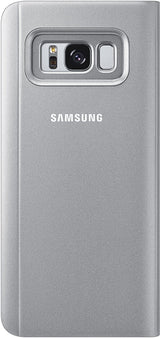 Samsung Genuine Original Galaxy S8 Clear View Standing Case - Silver